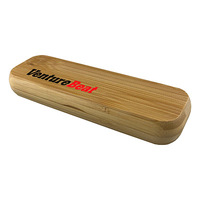 Rounded Bamboo Pen Box