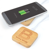 Square Bamboo Wireless Charger
