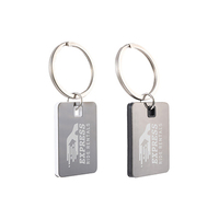 Square Stainless Steel Keytag